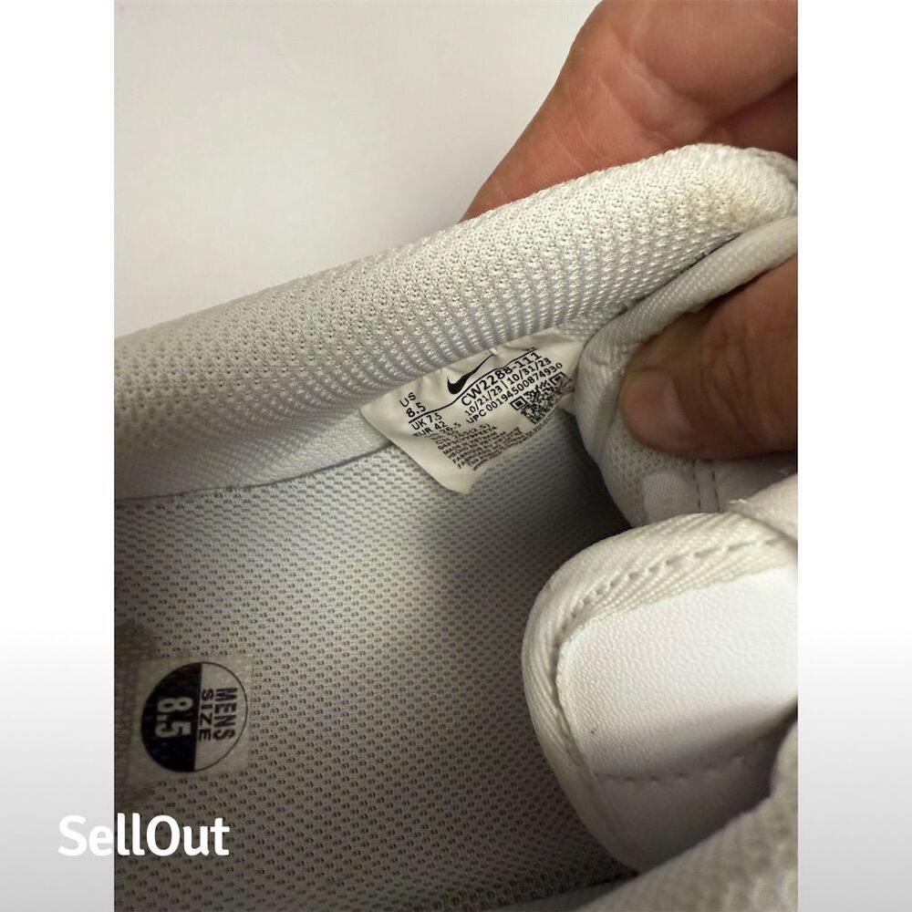 Nike Air Force 1 '07 Low Men's White Sneakers Size 8.5 Casual - Picture 8 of 9
